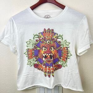 Red Hot Chili Peppers Womens Top Sz S Concert Band Cropped T Shirt Graphic Logo
